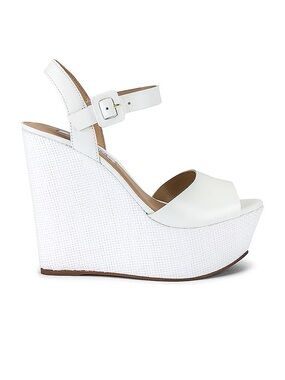 Steve Madden citrus white platform wedges